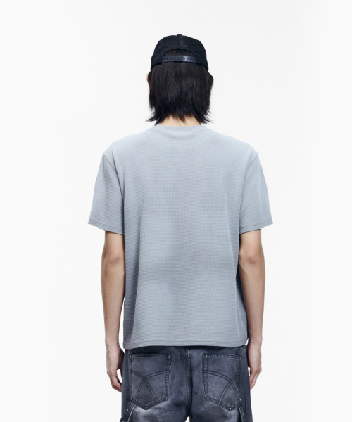AAKAM(アーカム)の「Reverse Patch Waffle Half Top (Gray)(Tシャツ/カットソー・レディース・その他・3/2/1)」の12枚目の写真
