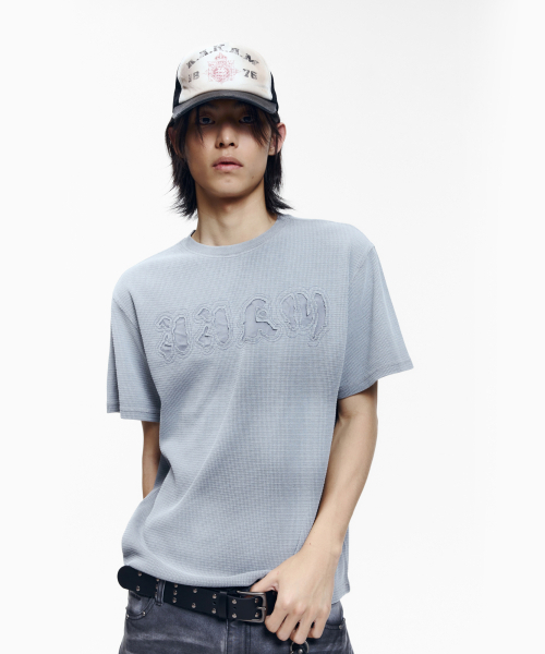 AAKAM(アーカム)の「Reverse Patch Waffle Half Top (Gray)(Tシャツ/カットソー・レディース・その他・3/2/1)」の13枚目の写真