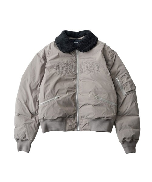 Subciety(サブサエティ)の「Nylon bomber jkt(ミリタリージャケット・メンズ・グレイッシュベージュ/ブラック・SMALL/MEDIUM/LARGE/X-LARGE)」の13枚目の写真