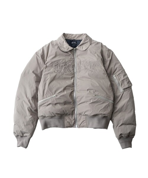 Subciety(サブサエティ)の「Nylon bomber jkt(ミリタリージャケット・メンズ・グレイッシュベージュ/ブラック・SMALL/MEDIUM/LARGE/X-LARGE)」の14枚目の写真