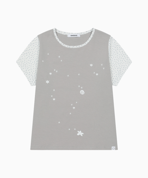 OHESHIO(オヘシオ)の「FLORAL TWO TONE T-SHIRT, GRAY(Tシャツ/カットソー・レディース・その他・FREE)」の8枚目の写真