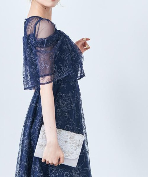 SETUP7(セットアップセブン)の「【metoi】ドレープラメ刺繍ドレス 結婚式 二次会 パーティー フォーマル オケージョン セレモニー(ドレス・レディース・グレイッシュブルー/ピンクベージュ/ネイビー/ブラック・M/L)」の16枚目の写真