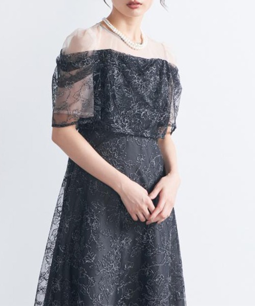 SETUP7(セットアップセブン)の「【metoi】ドレープラメ刺繍ドレス 結婚式 二次会 パーティー フォーマル オケージョン セレモニー(ドレス・レディース・グレイッシュブルー/ピンクベージュ/ネイビー/ブラック・M/L)」の8枚目の写真