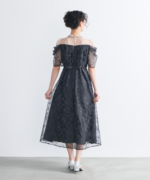 SETUP7(セットアップセブン)の「【metoi】ドレープラメ刺繍ドレス 結婚式 二次会 パーティー フォーマル オケージョン セレモニー(ドレス・レディース・グレイッシュブルー/ピンクベージュ/ネイビー/ブラック・M/L)」の7枚目の写真