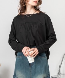 バックダブル長袖Tシャツ