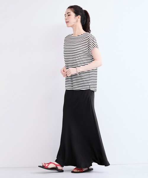 le cercle ADAM ET ROPE'(ルセルクルアダムエロペ)の「シアーボーダープルオーバー(Tシャツ/カットソー・レディース・ブラック系その他2/ブラウン系その他2/ブルー系その他4・FREE)」の20枚目の写真