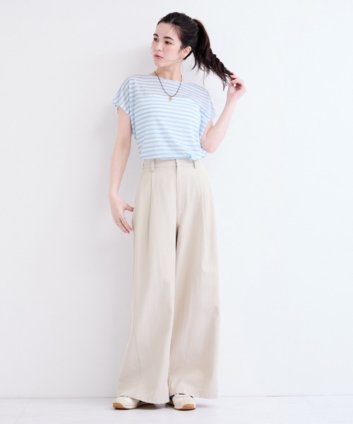 le cercle ADAM ET ROPE'(ルセルクルアダムエロペ)の「シアーボーダープルオーバー(Tシャツ/カットソー・レディース・ブラック系その他2/ブラウン系その他2/ブルー系その他4・FREE)」の18枚目の写真