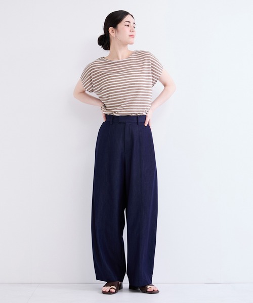 le cercle ADAM ET ROPE'(ルセルクルアダムエロペ)の「シアーボーダープルオーバー(Tシャツ/カットソー・レディース・ブラック系その他2/ブラウン系その他2/ブルー系その他4・FREE)」の16枚目の写真