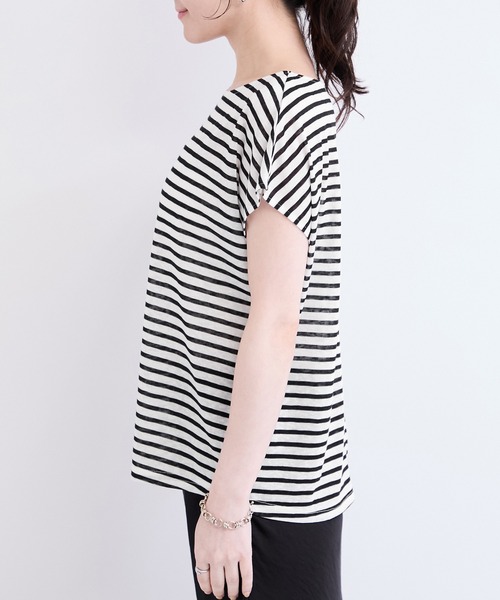 le cercle ADAM ET ROPE'(ルセルクルアダムエロペ)の「シアーボーダープルオーバー(Tシャツ/カットソー・レディース・ブラック系その他2/ブラウン系その他2/ブルー系その他4・FREE)」の11枚目の写真
