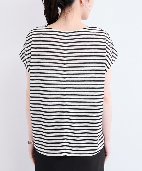le cercle ADAM ET ROPE'(ルセルクルアダムエロペ)の「シアーボーダープルオーバー(Tシャツ/カットソー・レディース・ブラック系その他2/ブラウン系その他2/ブルー系その他4・FREE)」の10枚目の写真