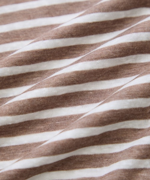 le cercle ADAM ET ROPE'(ルセルクルアダムエロペ)の「シアーボーダープルオーバー(Tシャツ/カットソー・レディース・ブラック系その他2/ブラウン系その他2/ブルー系その他4・FREE)」の4枚目の写真