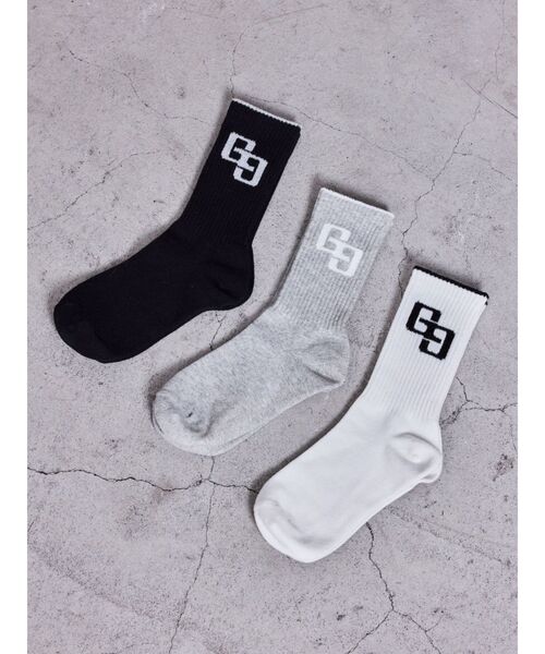 GYDA（ジェイダ）の「GG BICOLOR RIB SOX（ソックス/靴下・レディース・ブラック/グレー/オフホワイト・FREE）」の19枚目の写真