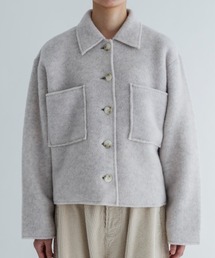 MEYAME（メヤメ）の「MEYAME/メヤメ　ライトウールショートジャケット　LIGHT WOOL SHROT JACKET　MEY-2529（その他アウター）」