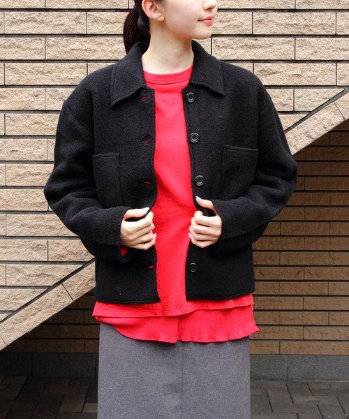 MEYAME/メヤメ ライトウールショートジャケット LIGHT WOOL SHROT