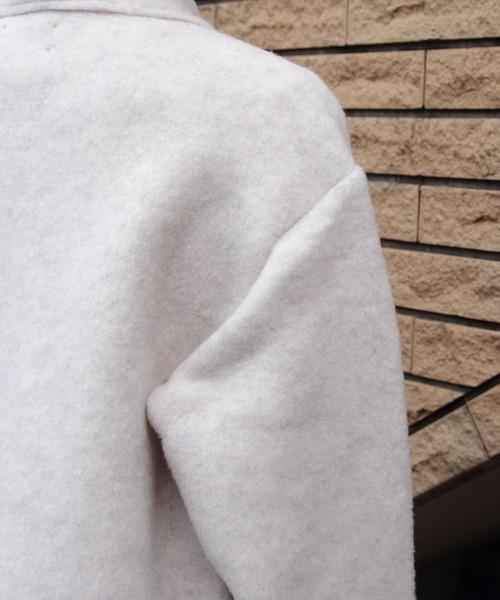 MEYAME（メヤメ）の「MEYAME/メヤメ　ライトウールショートジャケット　LIGHT WOOL SHROT JACKET　MEY-2529（その他アウター・レディース・ブラック/ヘザーグレー・FREE）」の5枚目の写真