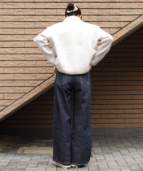 MEYAME（メヤメ）の「MEYAME/メヤメ　ライトウールショートジャケット　LIGHT WOOL SHROT JACKET　MEY-2529（その他アウター・レディース・ブラック/ヘザーグレー・FREE）」の15枚目の写真