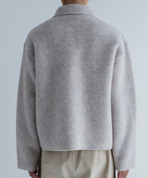 MEYAME（メヤメ）の「MEYAME/メヤメ　ライトウールショートジャケット　LIGHT WOOL SHROT JACKET　MEY-2529（その他アウター・レディース・ブラック/ヘザーグレー・FREE）」の17枚目の写真