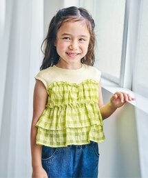 apres les cours | ノースリーブシアードッキングトップス(Tシャツ/カットソー)