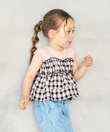 apres les cours | ノースリーブシアードッキングトップス(Tシャツ/カットソー)