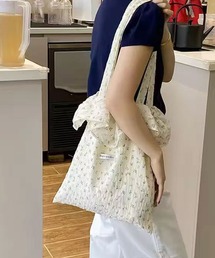 【 ammy. / エイミードット 】 ワッシャー フラワー トートバッグ/A4対応
