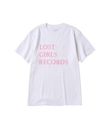 LOST GIRLS BOOKS/ロストガールズブックス for bonjour records BIG LOGO T-Shirt