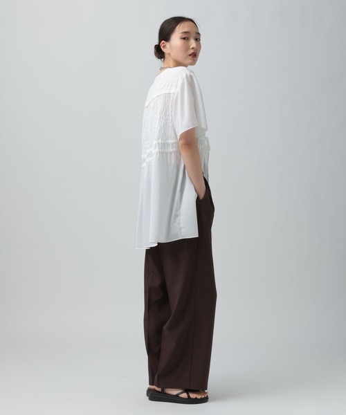 LEPSIM(レプシィム)の「シャーリングピコブラウスチュニック 1043527(シャツ/ブラウス・レディース・ブラウン/ブラック/オフホワイト・FREE)」の8枚目の写真
