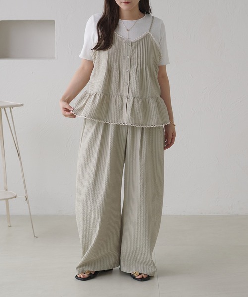 apres jour clair(アプレジュールクレア)の「【セットアップ可能】【apres jour clair】キャミ+アイレットインナーセット(Tシャツ/カットソー・レディース・ネイビー/ブラック/ベージュ/アイボリー・フリー/X-LARGE)」の11枚目の写真