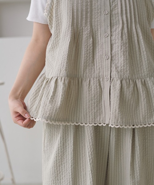 apres jour clair(アプレジュールクレア)の「【セットアップ可能】【apres jour clair】キャミ+アイレットインナーセット(Tシャツ/カットソー・レディース・ネイビー/ブラック/ベージュ/アイボリー・フリー/X-LARGE)」の10枚目の写真