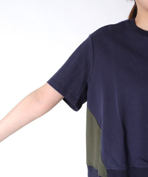 Cepica(セピカ)の「バックドロスト切替トップス(Tシャツ/カットソー・レディース・ネイビー・FREE)」の5枚目の写真