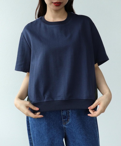 Cepica(セピカ)の「バックドロスト切替トップス(Tシャツ/カットソー・レディース・ネイビー・FREE)」の13枚目の写真