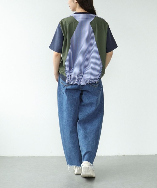 Cepica(セピカ)の「バックドロスト切替トップス(Tシャツ/カットソー・レディース・ネイビー・FREE)」の15枚目の写真