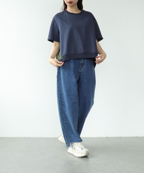 Cepica(セピカ)の「バックドロスト切替トップス(Tシャツ/カットソー・レディース・ネイビー・FREE)」の17枚目の写真