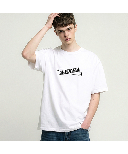 AEXEA(アクシー)の「銀河ラウンド半袖Tシャツ I06BRD_ABX11343(Tシャツ/カットソー・メンズ・ホワイト/ブラック・SMALL/MEDIUM/LARGE/X-LARGE)」の1枚目の写真