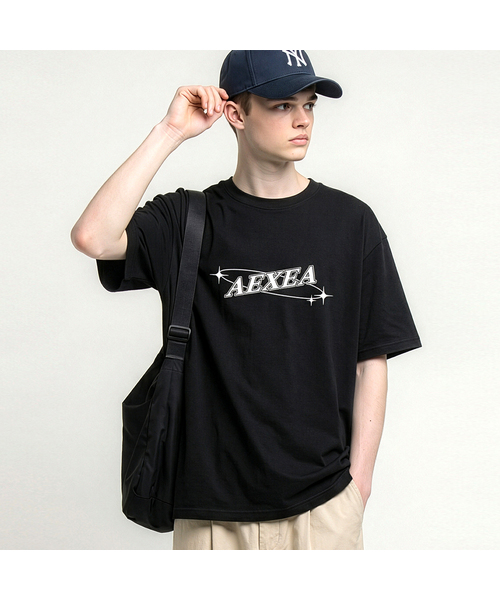 AEXEA(アクシー)の「銀河ラウンド半袖Tシャツ I06BRD_ABX11343(Tシャツ/カットソー・メンズ・ホワイト/ブラック・SMALL/MEDIUM/LARGE/X-LARGE)」の2枚目の写真