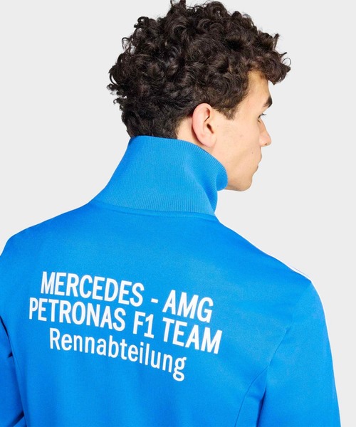 adidas(アディダス)の「MERCEDES AMG PETRONAS FORMULA 1 TEAM ブルー ワンダー トラックトップ / ジャージ / トラックジャケット / アディダス adidas(ジャージ・メンズ・ブルー・LARGE/XXX-LARGE/XXXX-LARGE/X-LARGE/SMALL/MEDIUM)」の4枚目の写真