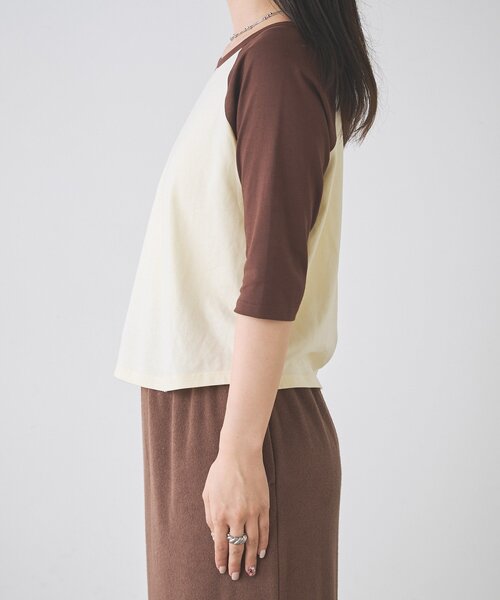 Kastane(カスタネ)の「【一部店舗限定】B ラグランハーフスリーブTEE(Tシャツ/カットソー・レディース・アイボリー/サックスブルー/ピンク・FREE)」の13枚目の写真