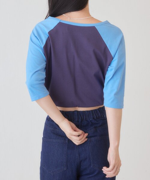 Kastane(カスタネ)の「【一部店舗限定】B ラグランハーフスリーブTEE(Tシャツ/カットソー・レディース・アイボリー/サックスブルー/ピンク・FREE)」の18枚目の写真