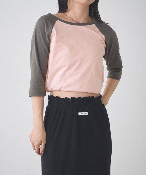Kastane(カスタネ)の「【一部店舗限定】B ラグランハーフスリーブTEE(Tシャツ/カットソー・レディース・アイボリー/サックスブルー/ピンク・FREE)」の21枚目の写真