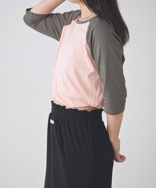 Kastane(カスタネ)の「【一部店舗限定】B ラグランハーフスリーブTEE(Tシャツ/カットソー・レディース・アイボリー/サックスブルー/ピンク・FREE)」の22枚目の写真