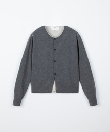 Double layer cardigan / GRAY
