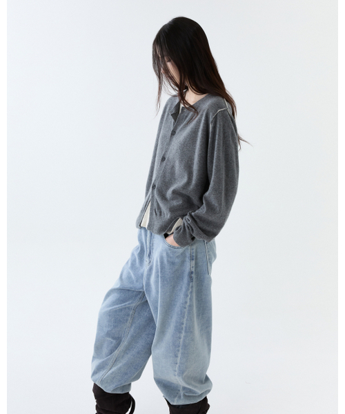 THEENDQUESTION（ジエンドクエスチョン）の「Double layer cardigan / GRAY（カーディガン/ボレロ・レディース・その他・1/2）」の3枚目の写真