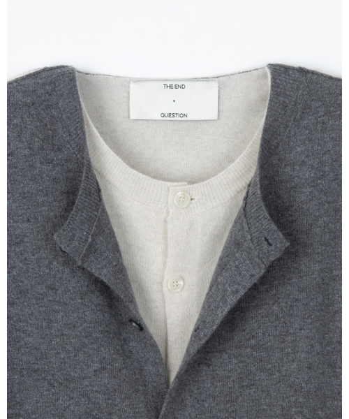 THEENDQUESTION（ジエンドクエスチョン）の「Double layer cardigan / GRAY（カーディガン/ボレロ・レディース・その他・1/2）」の12枚目の写真