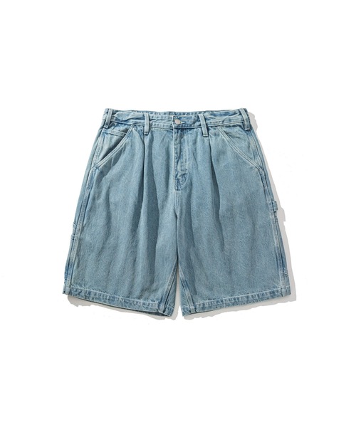 Liberaturs(リベレーター)の「デニムタックショーツ/DENIM TUCK SHORTS(デニムパンツ・メンズ・インディゴブルー/ブルー・SMALL/MEDIUM)」の1枚目の写真