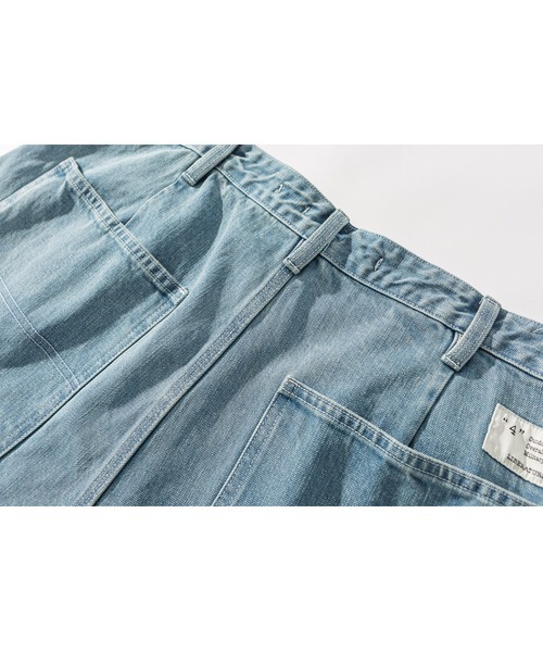 Liberaturs(リベレーター)の「デニムタックショーツ/DENIM TUCK SHORTS(デニムパンツ・メンズ・インディゴブルー/ブルー・SMALL/MEDIUM)」の4枚目の写真
