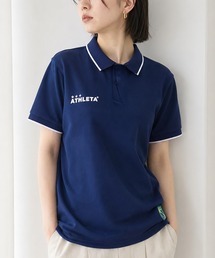 ≪athleta≫きちんと見えるのに、気負わず着られる！ATHLETAらしいフットボールムードを、毎日のきれいめカジュアルに馴染ませる鹿の子ポロシャツ