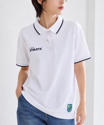 ≪athleta≫きちんと見えるのに、気負わず着られる!ATHLETAらしいフットボールムードを、毎日のきれいめカジュアルに馴染ませる鹿の子ポロシャツ