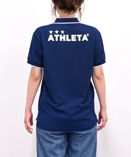 ATHLETA(アスレタ)の「≪athleta≫きちんと見えるのに、気負わず着られる!ATHLETAらしいフットボールムードを、毎日のきれいめカジュアルに馴染ませる鹿の子ポロシャツ(ポロシャツ・レディース・オフホワイト/ブラック/ネイビー・S/M)」の15枚目の写真