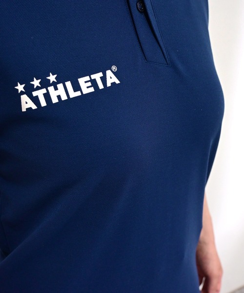 ATHLETA(アスレタ)の「≪athleta≫きちんと見えるのに、気負わず着られる!ATHLETAらしいフットボールムードを、毎日のきれいめカジュアルに馴染ませる鹿の子ポロシャツ(ポロシャツ・レディース・オフホワイト/ブラック/ネイビー・S/M)」の21枚目の写真