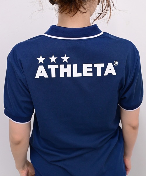 ATHLETA(アスレタ)の「≪athleta≫きちんと見えるのに、気負わず着られる!ATHLETAらしいフットボールムードを、毎日のきれいめカジュアルに馴染ませる鹿の子ポロシャツ(ポロシャツ・レディース・オフホワイト/ブラック/ネイビー・S/M)」の22枚目の写真
