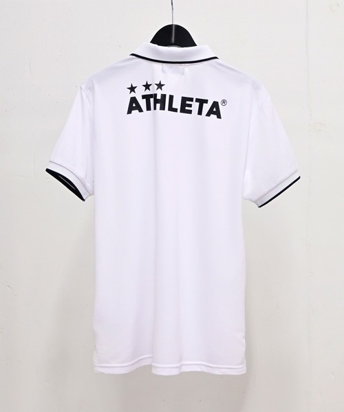 ATHLETA(アスレタ)の「≪athleta≫きちんと見えるのに、気負わず着られる!ATHLETAらしいフットボールムードを、毎日のきれいめカジュアルに馴染ませる鹿の子ポロシャツ(ポロシャツ・レディース・オフホワイト/ブラック/ネイビー・S/M)」の5枚目の写真